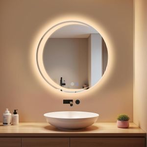 Nettlife espejo de baño LED plateado 60x60 20w