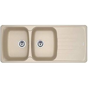 Fregadero de dos cubetas con escurridor - franke - azg 621 - rectangular -