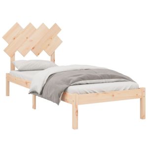 vidaXL estructura de cama individual de madera maciza 90x190 cm