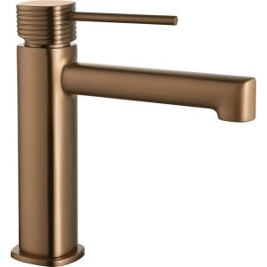 Imex - grifo lavabo oro rosa cepillado serie firenze