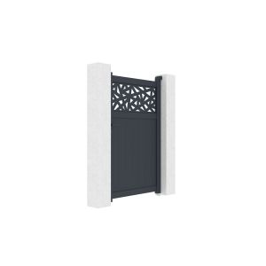 Puerta peatonal dolomite ruivo 1 m h160 + poste eiffel 15x15