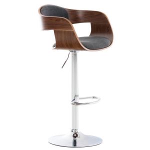Taburete de bar moderno - tela - gris nogal - 1ud