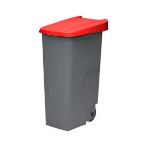 85 l - tapa cerrada | rojo | contenedor de basura denox  65, 85 y 110 - de