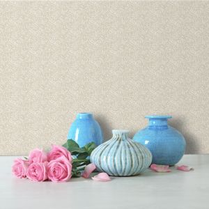 Papel pintado texturizado tnt pequeño paisley beige