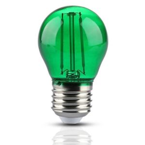Bombilla LED E27 filamento 2w g45 verde - silamp
