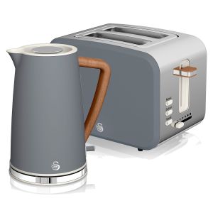 Nordic set desayuno, hervidor agua 1,7 l, tos swan stp2090gryneu gris 2200w