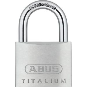 Candado - abus - 64ti/50 titalium - cuerpo de aluminio - llave paracéntrica