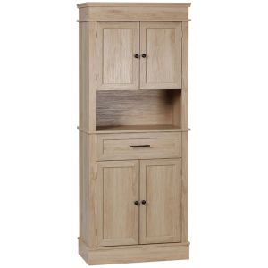 Alacena de cocina 74x39.5x183 cm color marrón Homcom, hogar - cocina