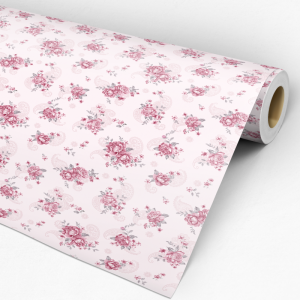 Papel pintado floral jardín de rositas 60cm por 300cm