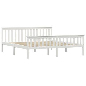 vidaXL estructura de cama sin colchón madera de pino blanco 180x200 cm