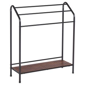 Toallero con estante muriva metal negro
