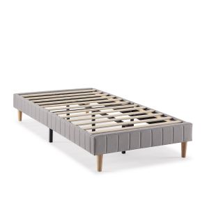 Base tapizada eris 90x190 cm color gris claro