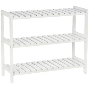Zapatero 70x26x57.5 cm madera de pino, mdf color blanco Homcom