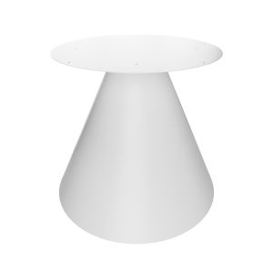 Artù - base cónica para mesa comedor redonda de metal-blanco