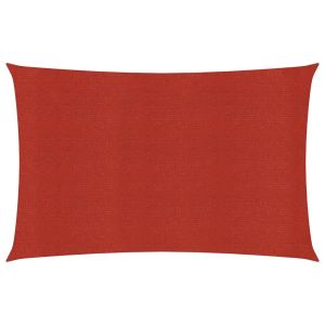 Vela de sombra/parasol 160 g/m² rojo 2,5 x 5