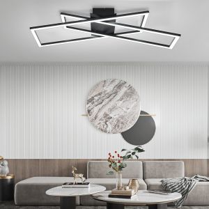 Nettlife plafon  de techo LED negro  67x22