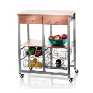 Carrinho de cozinha, carrinho de arrumação fiesta, faia-branco
