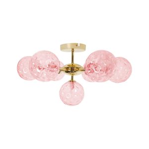 Lámpara de techo anadyr vidrio rosa