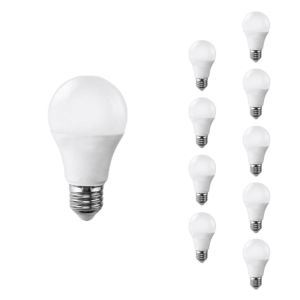Bombilla LED E27 9w 220v a60 180° (pack de 10) - blanco cálido 23