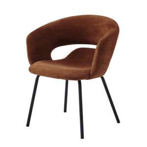 Travis-sillón de mesa de tela luxury terracota