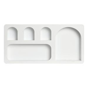 Estantería de pared en mdf 59x7x29cm con arcos blanco