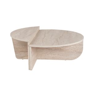 Mesa de centro de madera <<orion>> - 90 x 60 x 30 cm - travertino