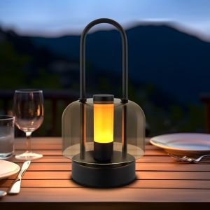 Nettlife lámpara de mesa negro 24.5x13