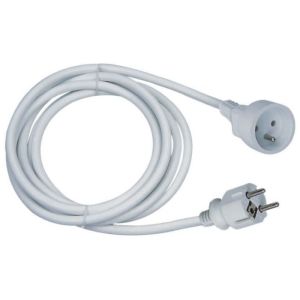 Alargador eléctrico - gao - 16a - cable 5m - blanco - flexible - duradero