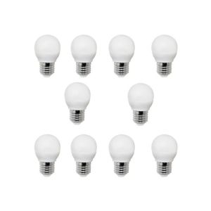 Pack 10 bombillas LED esférica E27 4w luz neutra 4200k wonderlamp