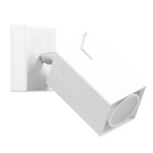 Lámpara de pared merida 1 blanco acero 8x8x16cm