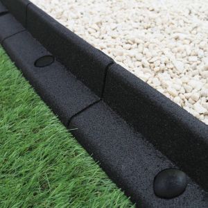 Bordes de césped negro flexibles  paquete de 4 x 1.2m