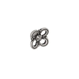 Pomo para muebles en zamac diámetro 31 x 20mm plata brillante lote de 6