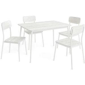 Dupi conjunto mesa y 4 sillas new xobe 110x70cm | blanco