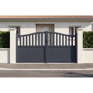 Puerta edificio meije 3 m h160 aluminio gris