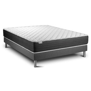 Conjunto vital memo one 135 x 200 cm somier kit gris