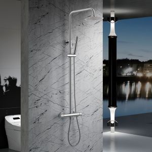 Imex - columna ducha monomando con grifo cromado serie line