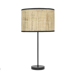 Sobremesa alto 1xE27 negro cañizo oscuro 63x30x30cm moda