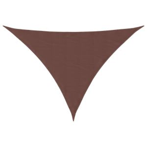 vidaXL toldo de vela triangular tela oxford marrón 5x6x6 m