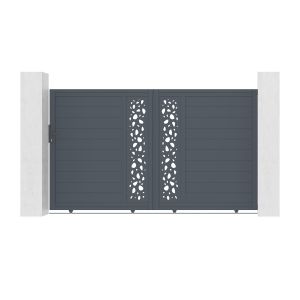 Pack puerta corredera 3m sunny a.180cm + 2 postes a. 190cm