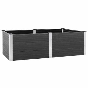 vidaXL arriate de wpc gris 200x100x54 cm
