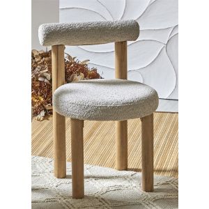 Silla nassor rizo suave beige 40x52x80 cms