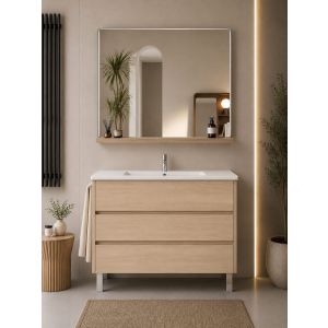Mueble de baño con lavabo imperia sin espejo 100x40 cm estepa