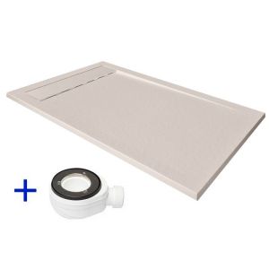 Plato de ducha de resina 170x70 premium ambiente crema ral 9001  70x170