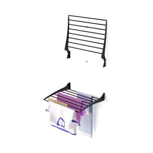 Tendedero ropa pared retráctil, 62 cm, foxydry fold, negro