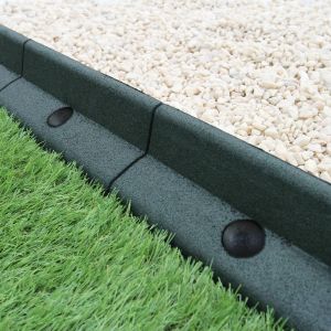 Bordes de césped verde flexibles paquete de 8 x 1.2m