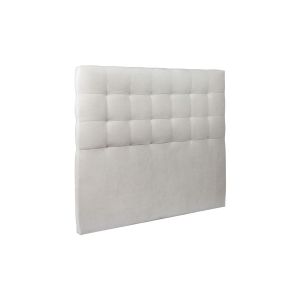 Cabecero acolchado de 140 cm - tela de terciopelo gris claro - gris claro
