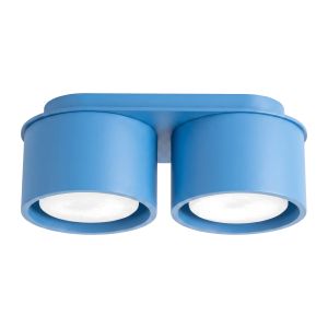 Plafones modo 2 azul claro aluminio 21x8x10cm