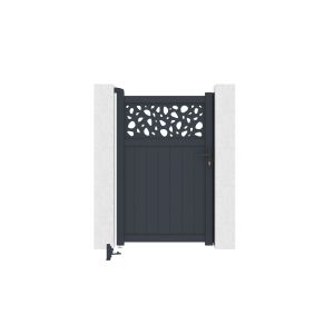 Puerta ajustable dolomite sunny 1 m h160 aluminio gris