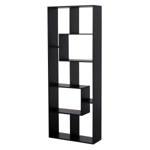 Librería negra asimétrica 8 estantes jane