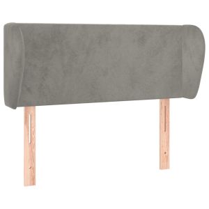 vidaXL cabecero de terciopelo gris claro 93x23x78/88 cm